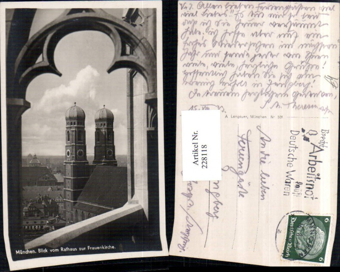 228118,München Blick v. Rathaus zur Frauenkirche Kirche