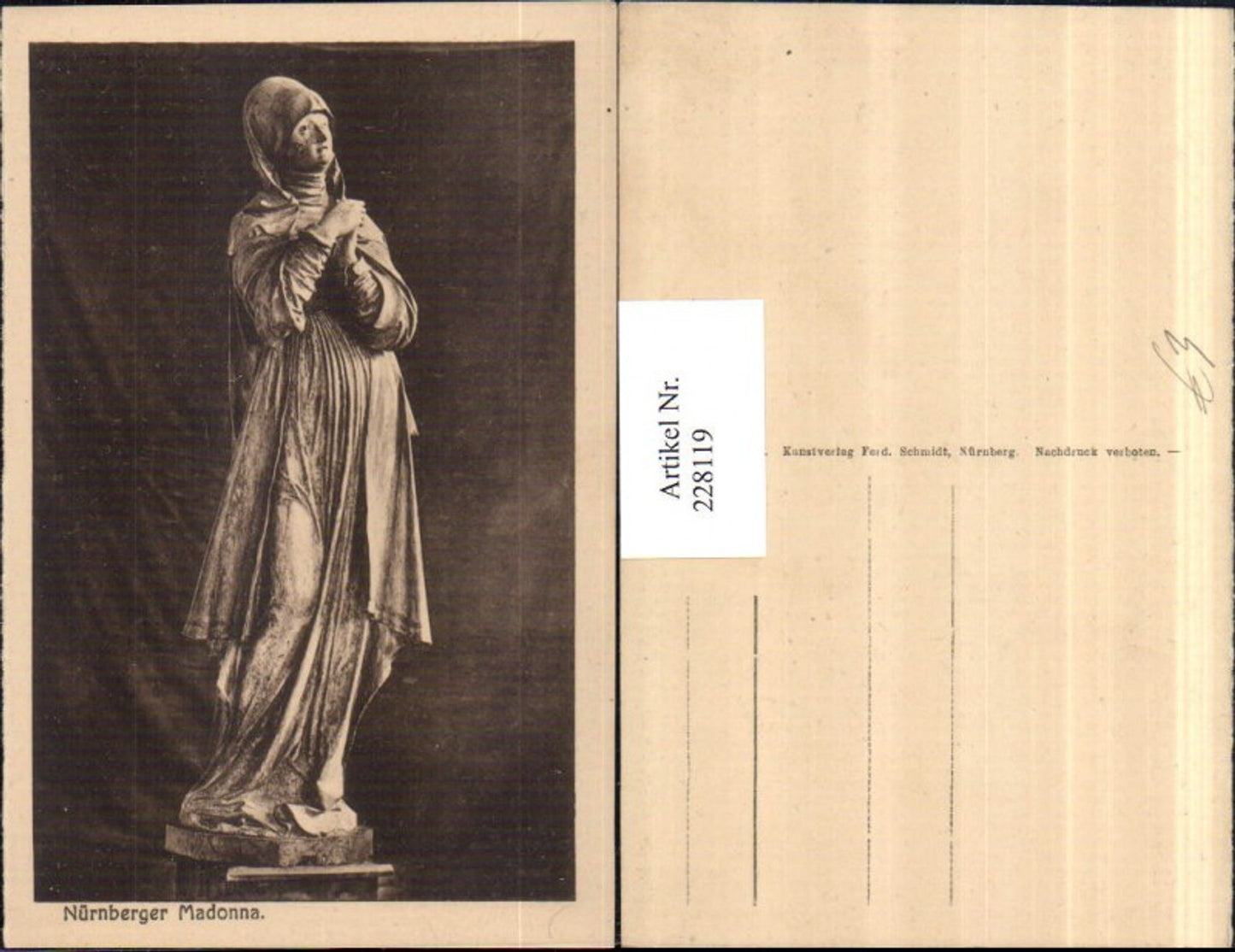 228119,Nürnberg Nürnberger Madonna Statue