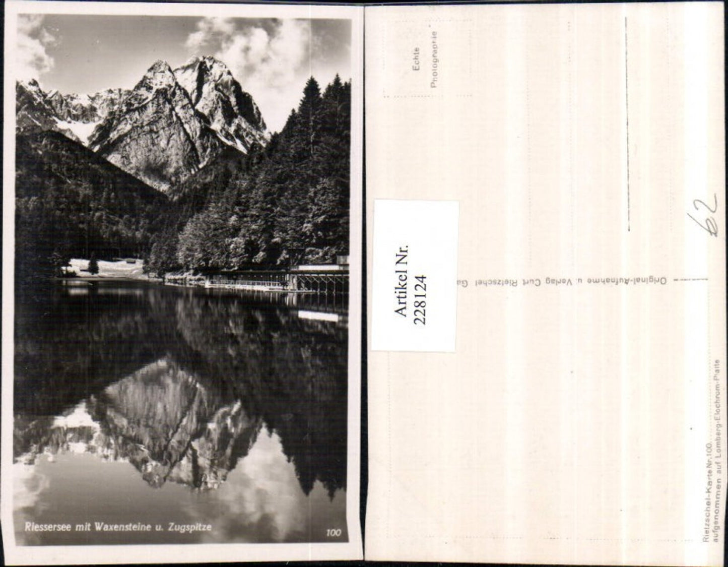 228124,Riessersee See m. Waxensteine u. Zugspitze b. Garmisch