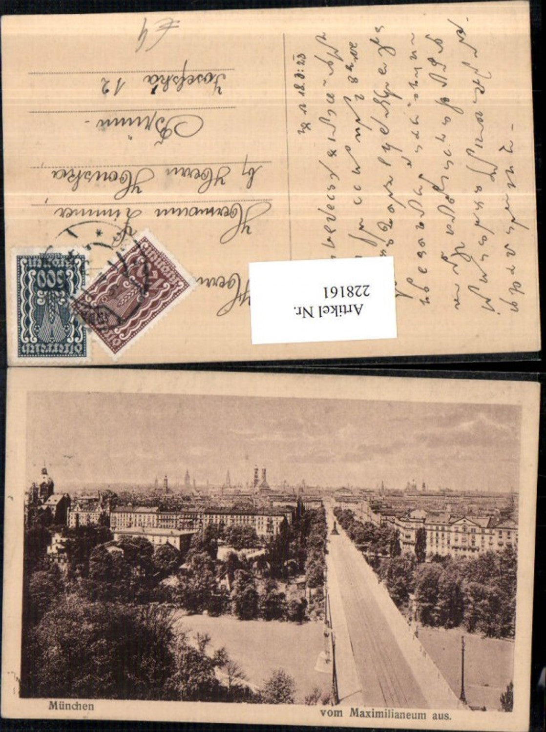 228161,München Teilansicht Brücke v. Maximilianeum aus