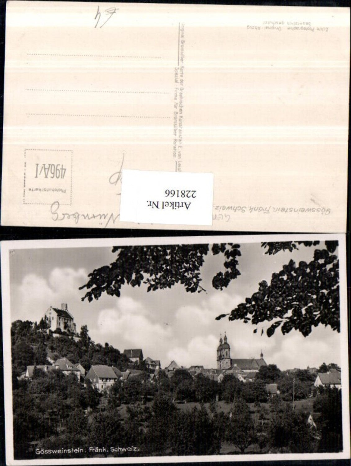 228166,Gössweinstein i. d. Fränkischen Schweiz Teilansicht