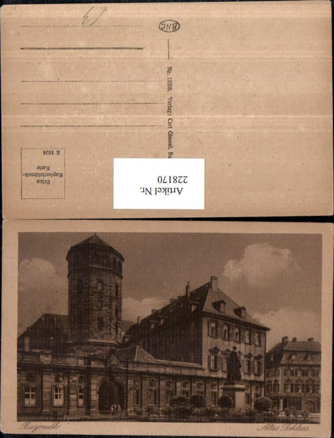 228170,Bayreuth Altes Schloss Turm