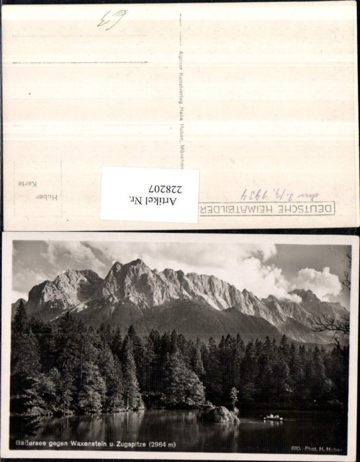 228207,Badersee See geg. Waxenstein u. Zugspitze b. Garmisch