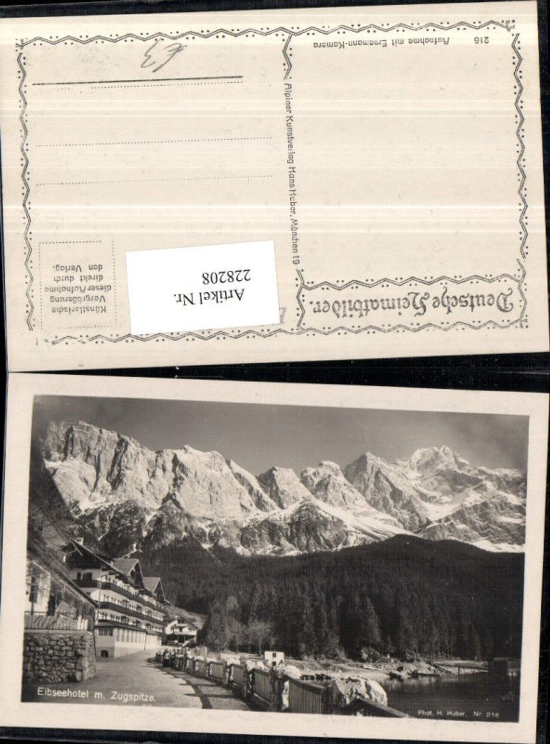 228208,Eibseehotel m. Zugspitze b. Garmisch
