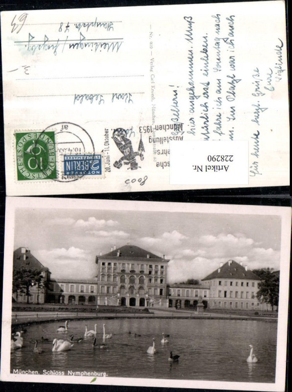 228290, Munich Nymphenburg Palace Swans