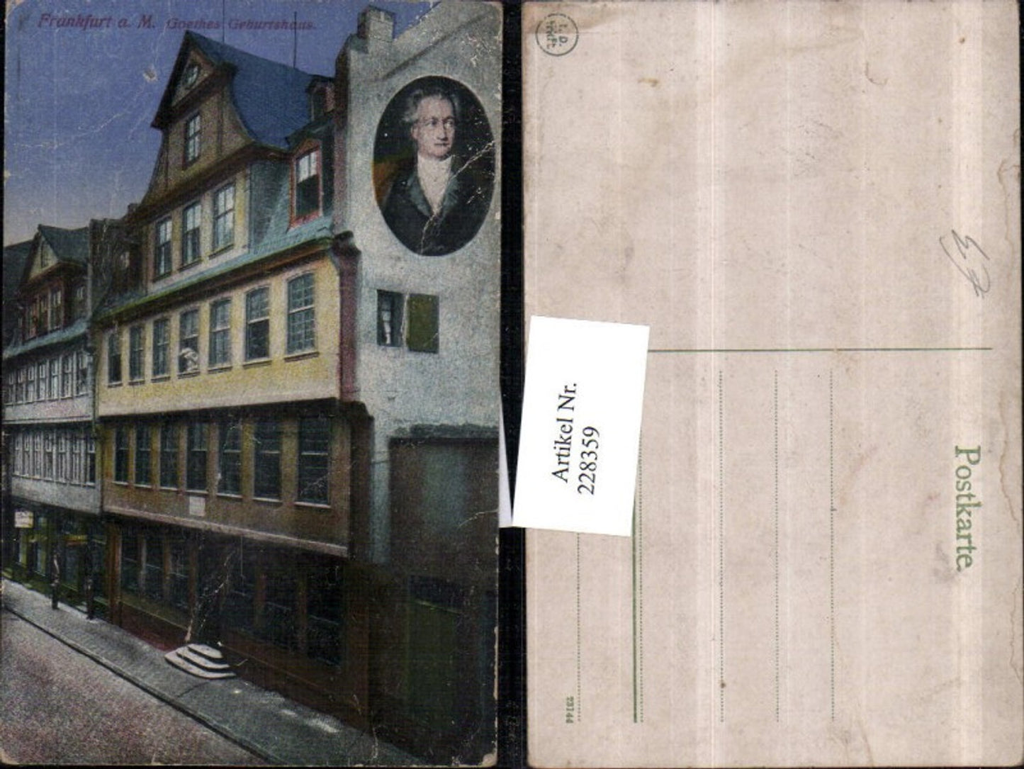 228359,Frankfurt a. Main Goethes Geburtshaus m. Portrait