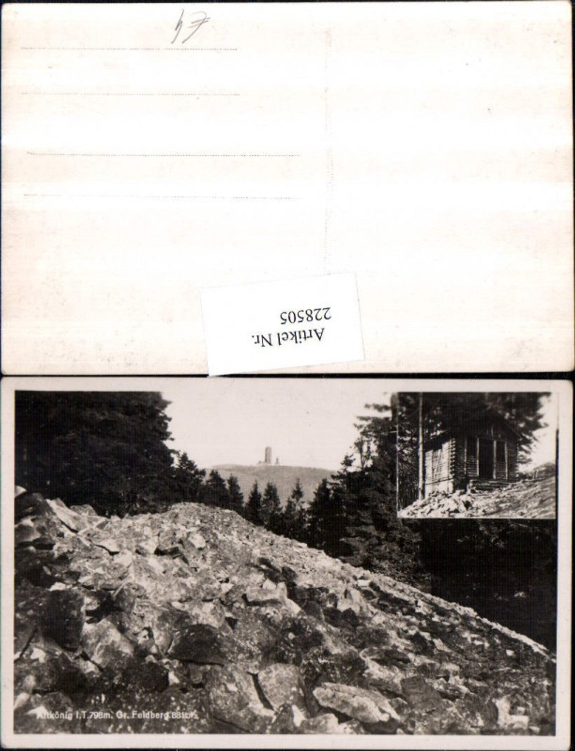 228505,Altkönig im Taunus Großer Feldberg Partie Hütte Mehrbildkarte