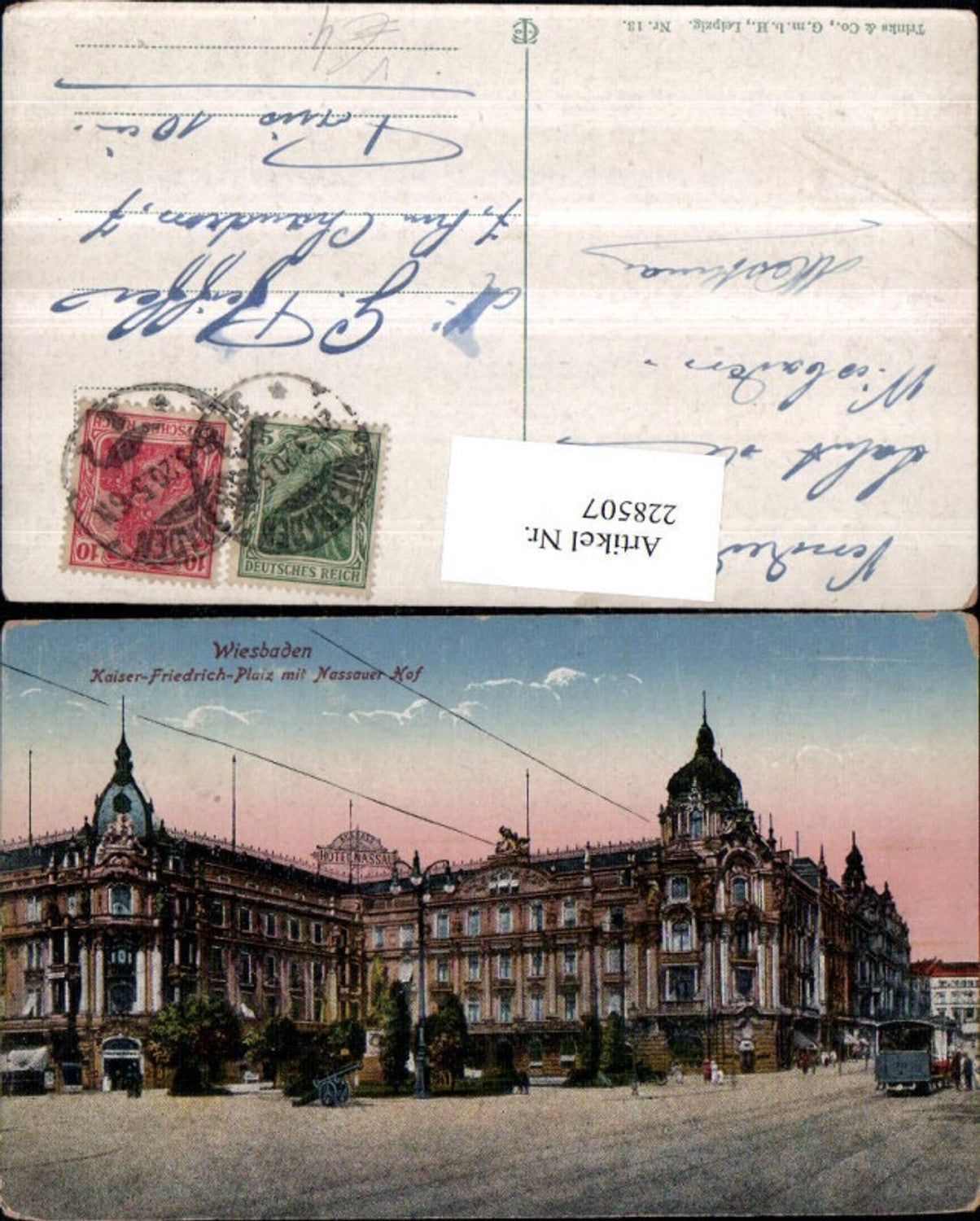 228507,Wiesbaden Kaiser-Friedrich-Platz m. Nassauer-Hof Straßenansicht pub Trinks & Co 13