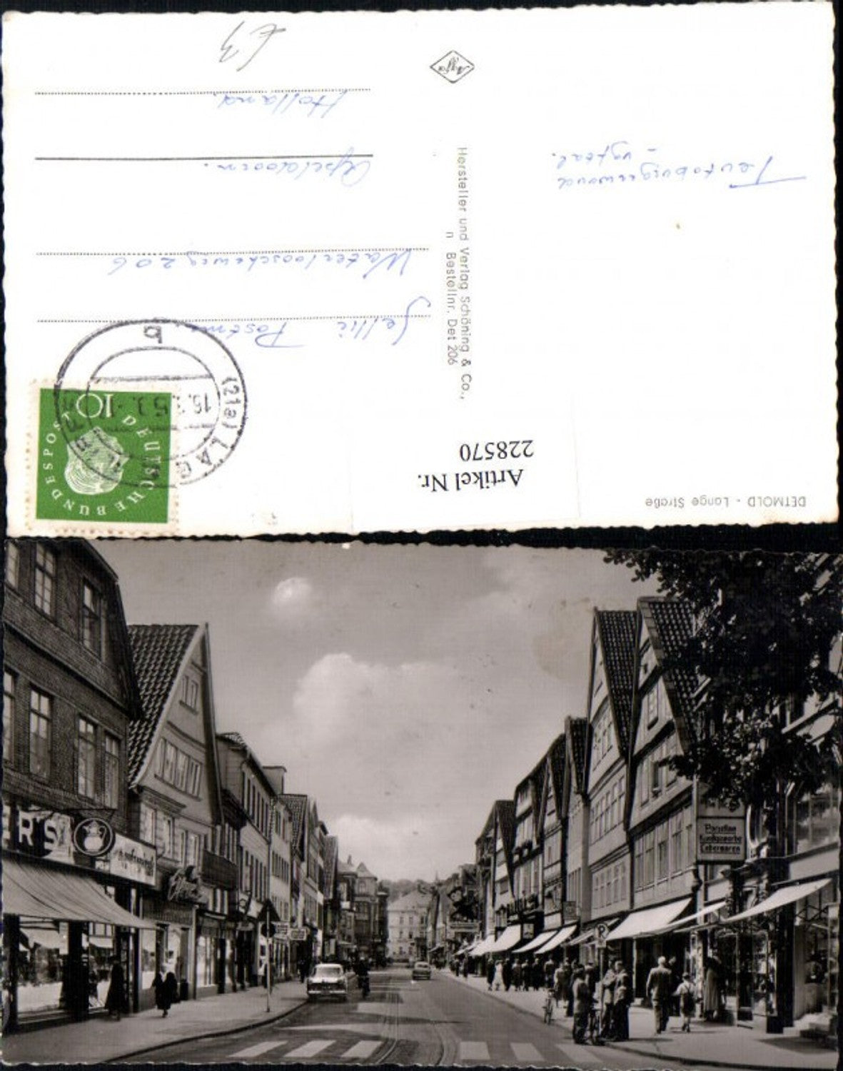 228570,Detmold Lange Straße Straßenansicht Geschäfte