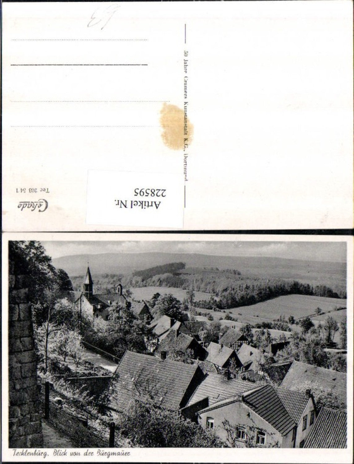 228595,Tecklenburg Blick v. d. Burgmauer Teilansicht