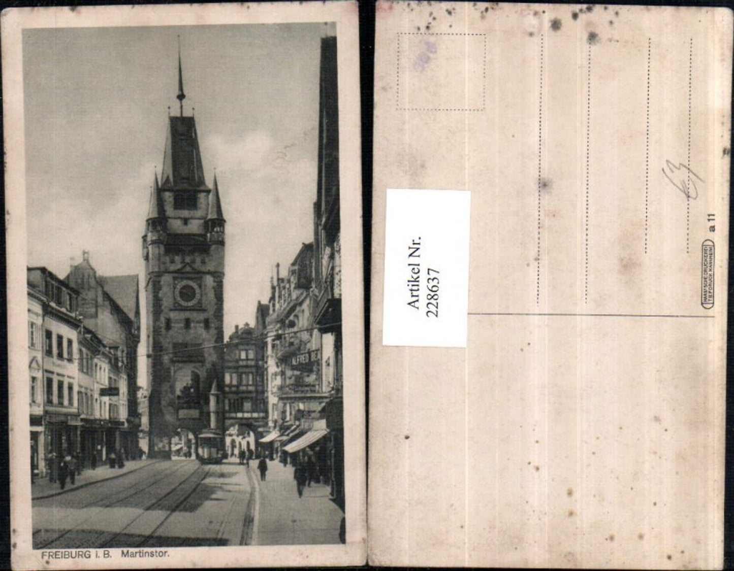 228637,Freiburg i. Breisgau Martinstor Tor Straßenansicht