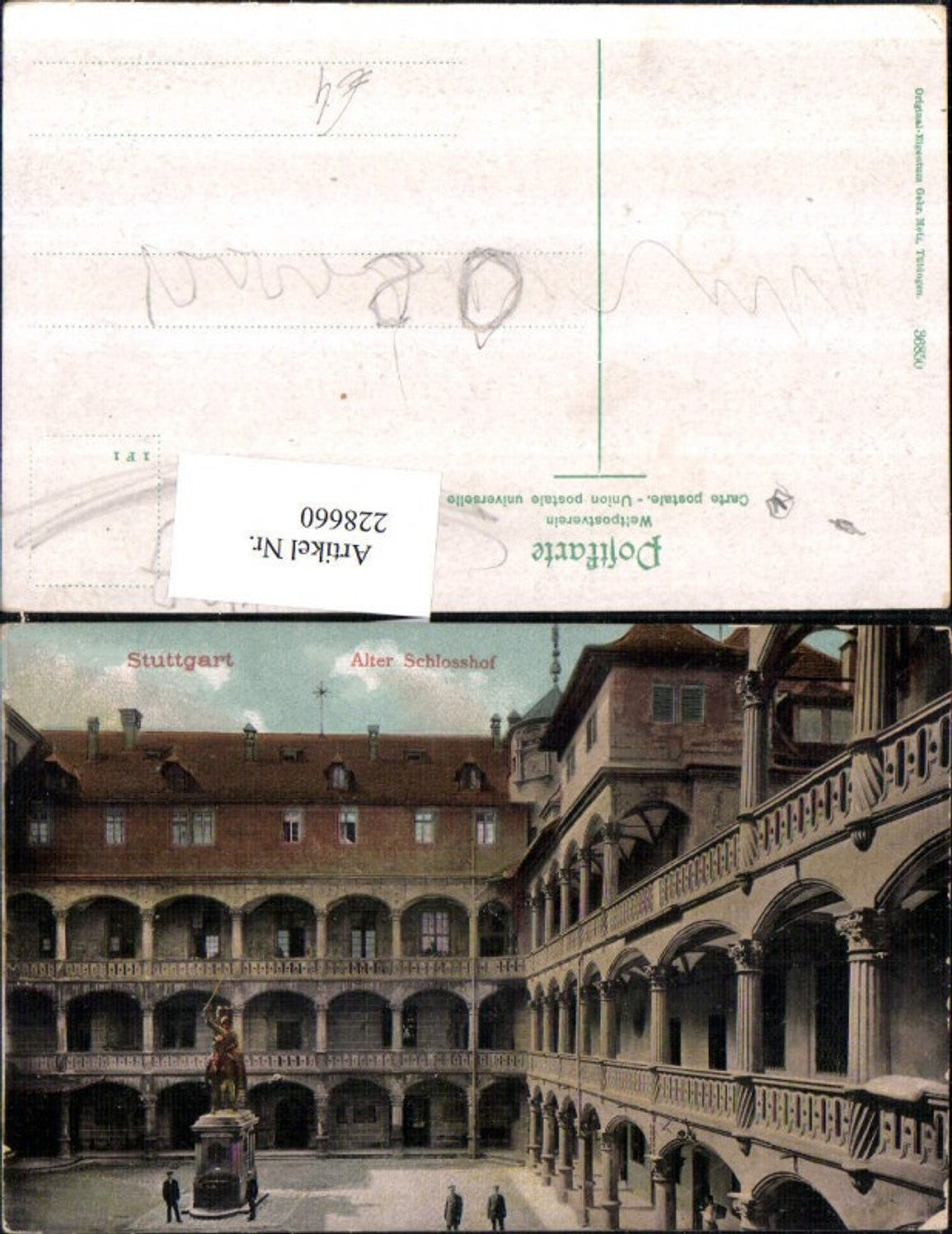 228660,Stuttgart Alter Schlosshof Hof Arkaden Denkmal