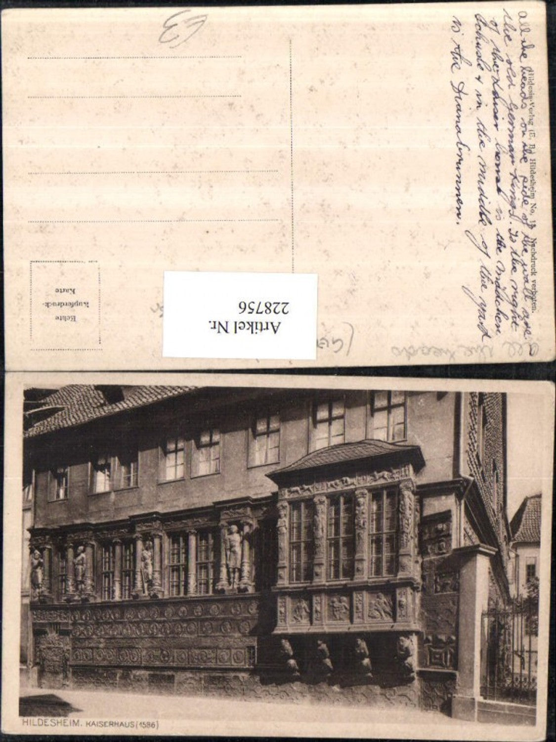 228756,Hildesheim Kaiserhaus Detailansicht 1586