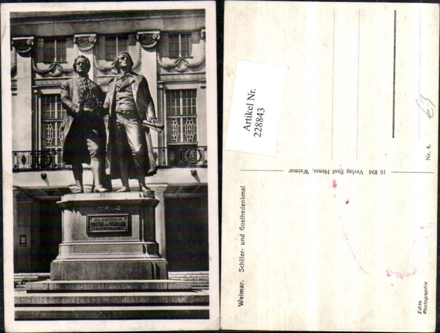 228843,Weimar Schiller u. Goethe-Denkmal