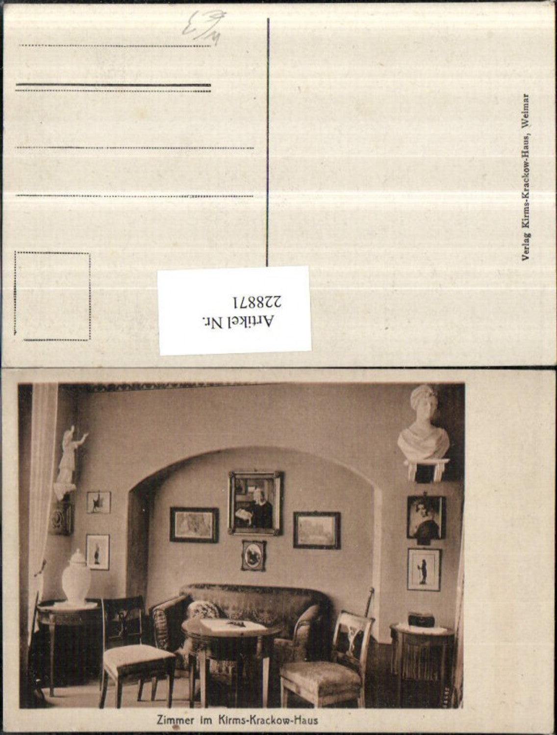 228871,Weimar Zimmer im Kirms-Krackow-Haus Innenansicht