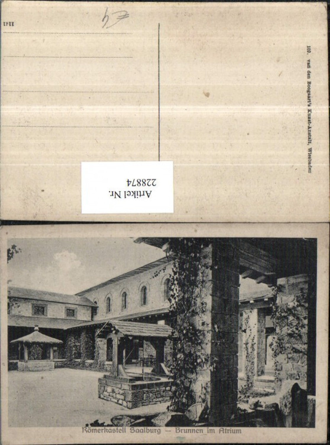 228874,Römerkastell Saalburg b. Bad Homburg Brunnen im Atrium