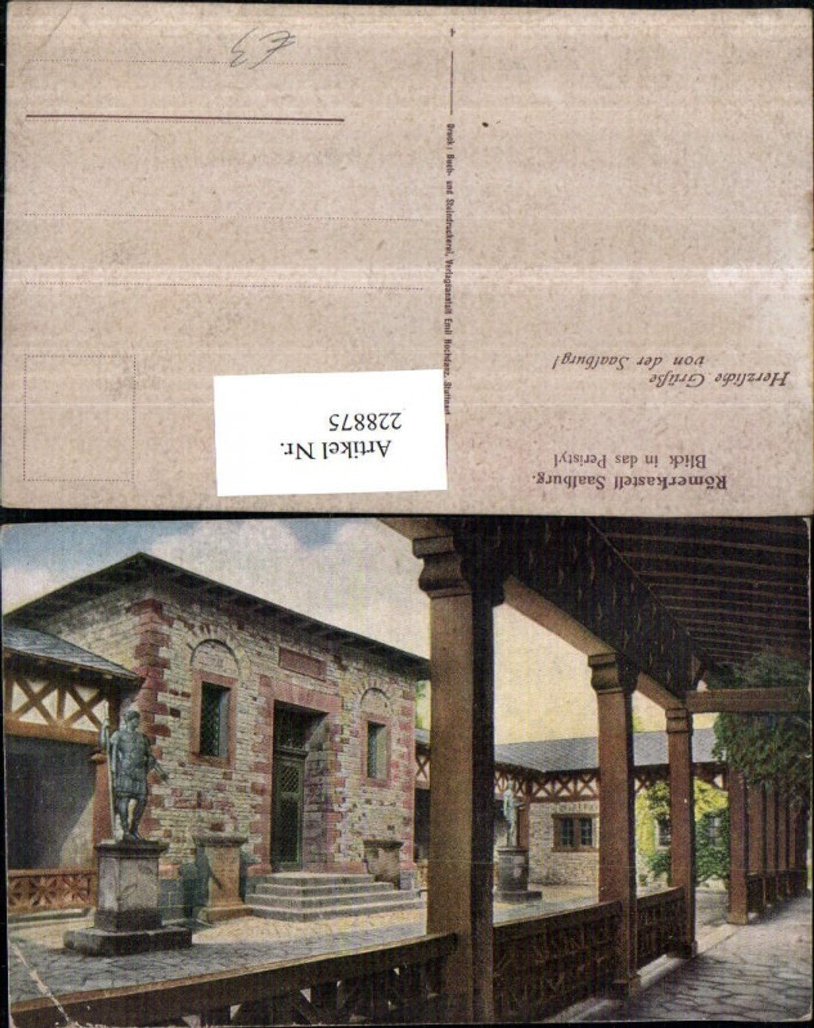 228875,Römerkastell Saalburg b. Bad Homburg Blick in d. Peristyl