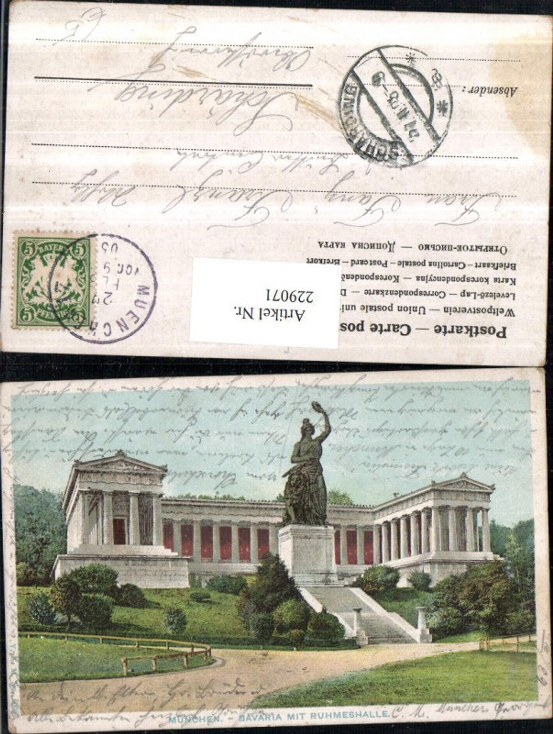 229071,München Bavaria m. Ruhmeshalle