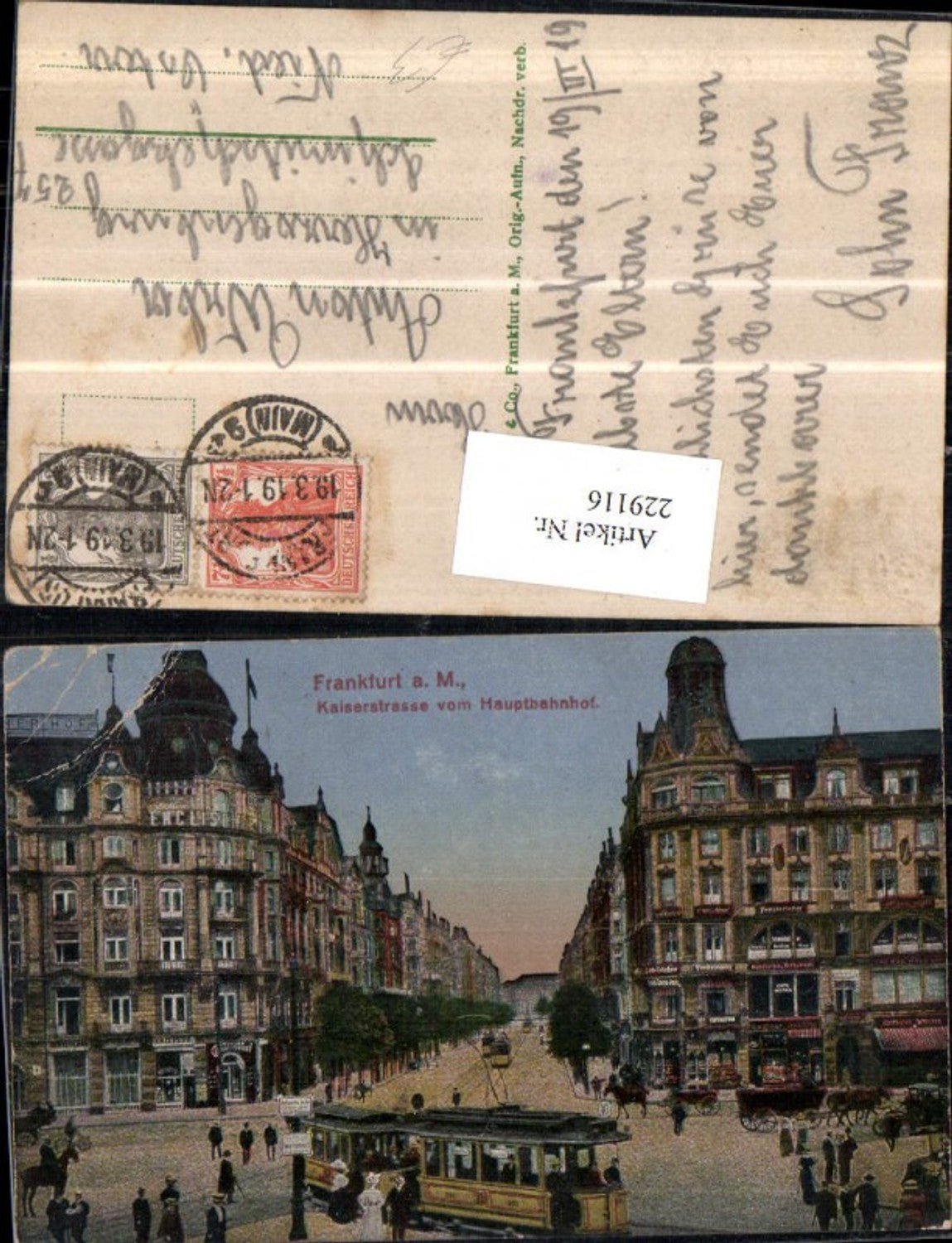 229116,Frankfurt a. Main Kaiserstraße v. Hauptbahnhof Straßenansicht Straßenbahn