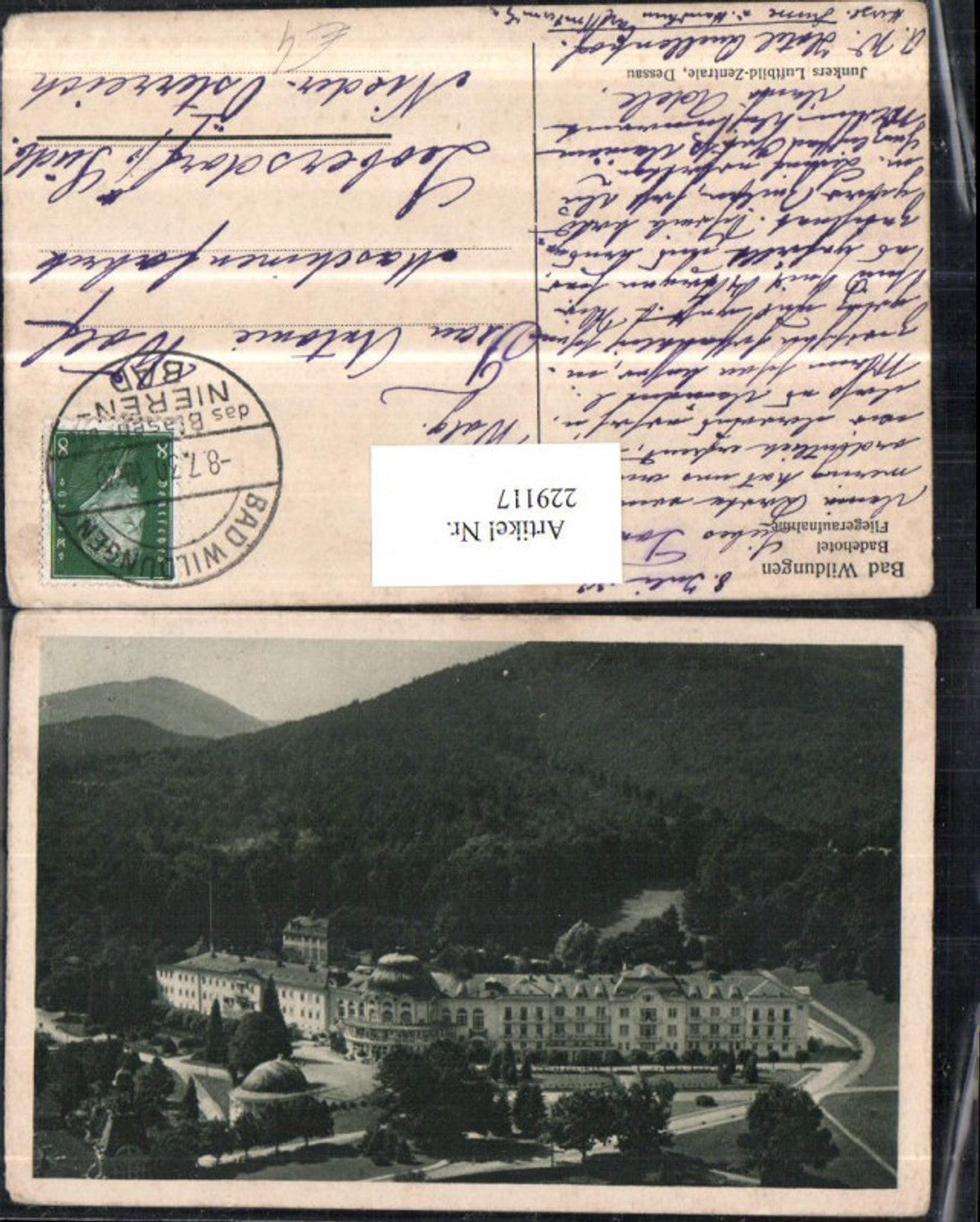 229117,Bad Wildungen Badehotel Fliegeraufnahme