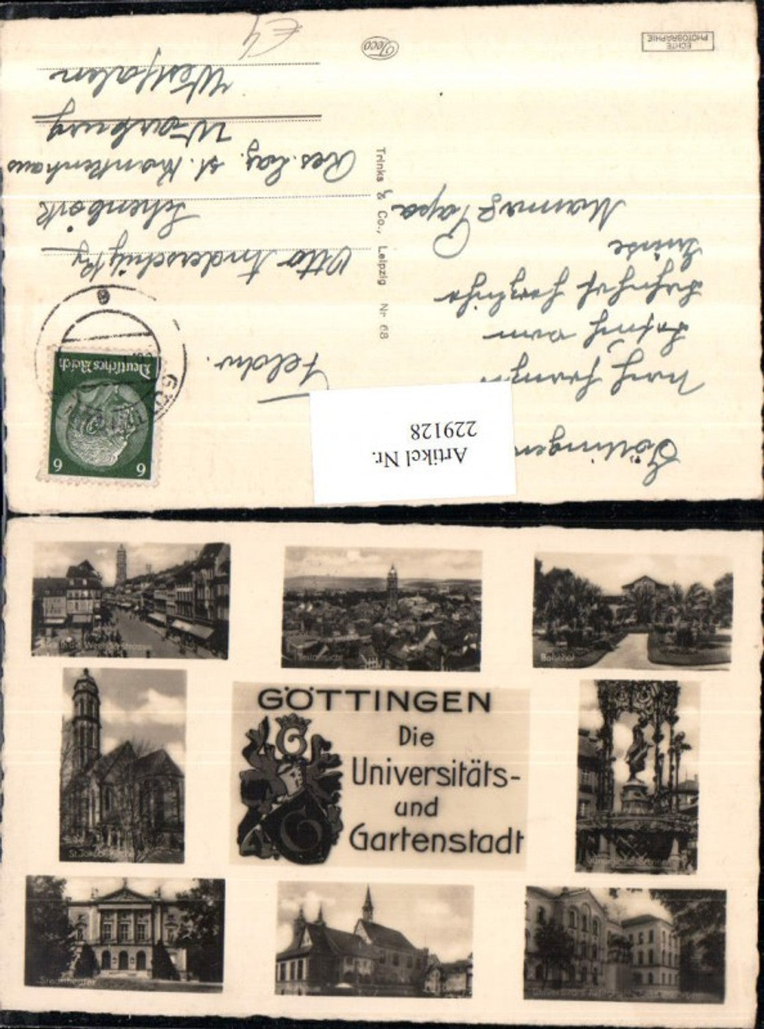 229128,Göttingen Totale Bahnhof Weenderstraße St. Jakob-Kirche Stadttheater Rathaus Universität Brunnen Mehrbildkarte