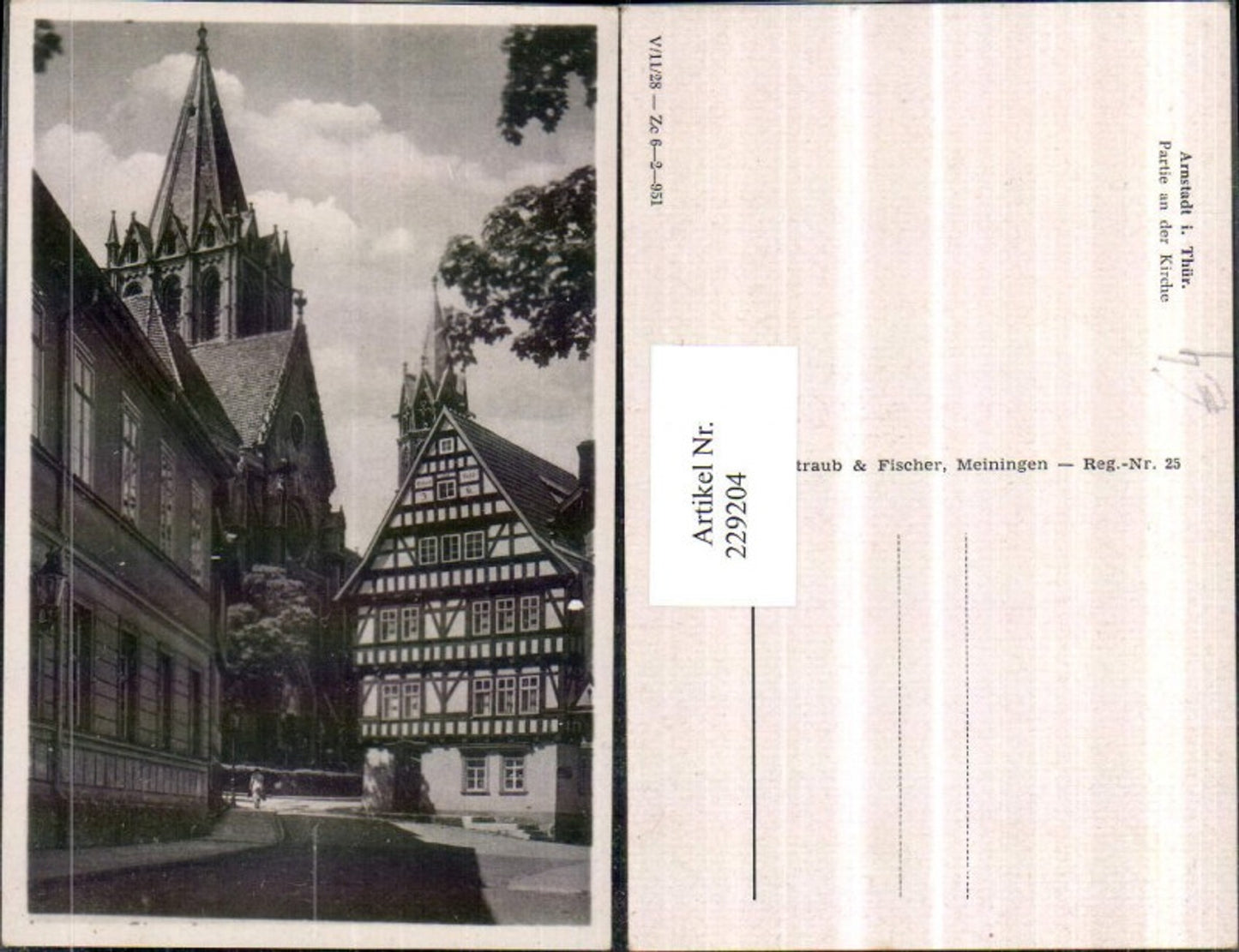 229204,Arnstadt i. Thüringen Partie a. d. Kirche