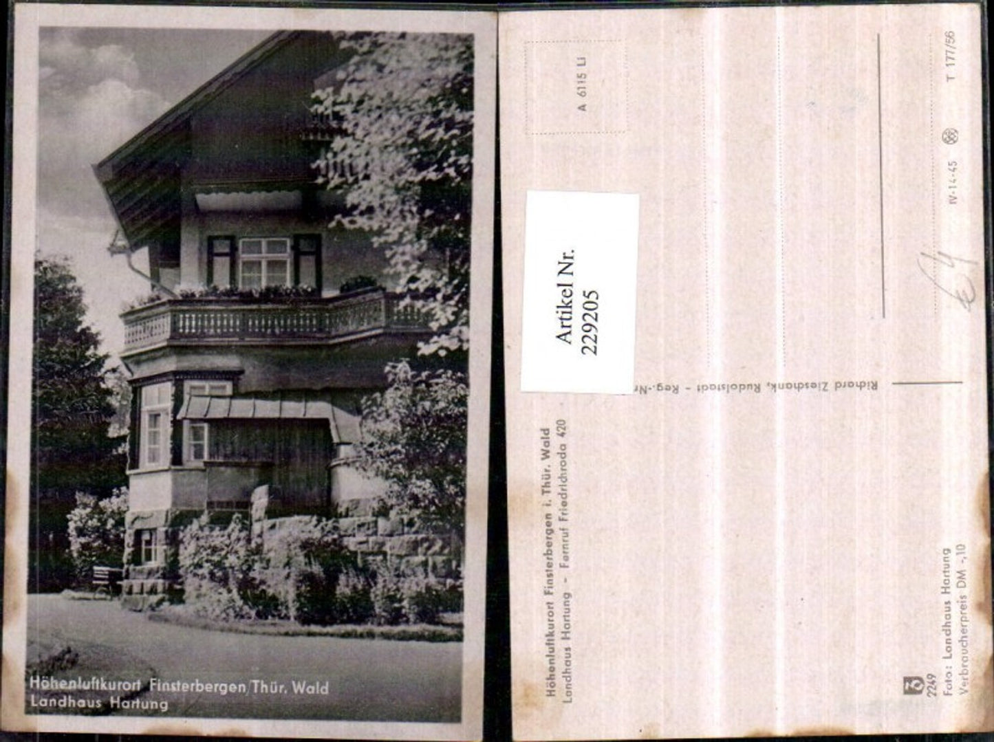 229205, Finsterbergen i. Thüringer Wald Landhaus Hartung