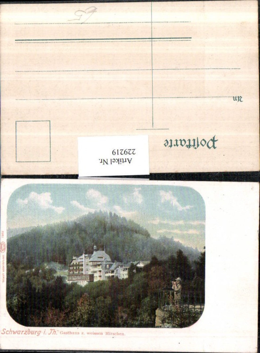 229219, Schwarzburg in Thüringen Gasthaus zum weißen Hirschen