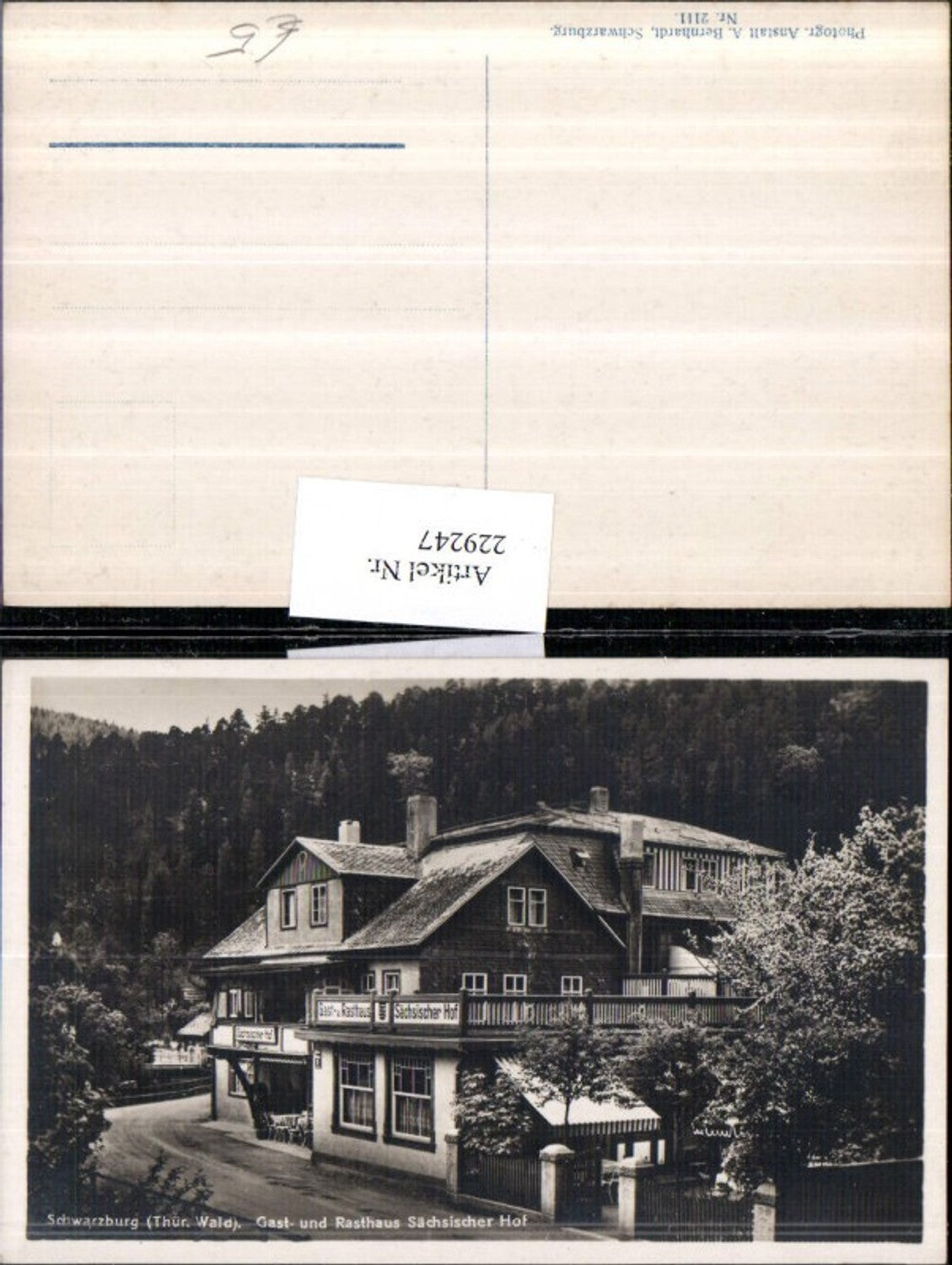 229247,Schwarzburg im Thüringer Wald Gast- und Rasthaus Sächsischer Hof