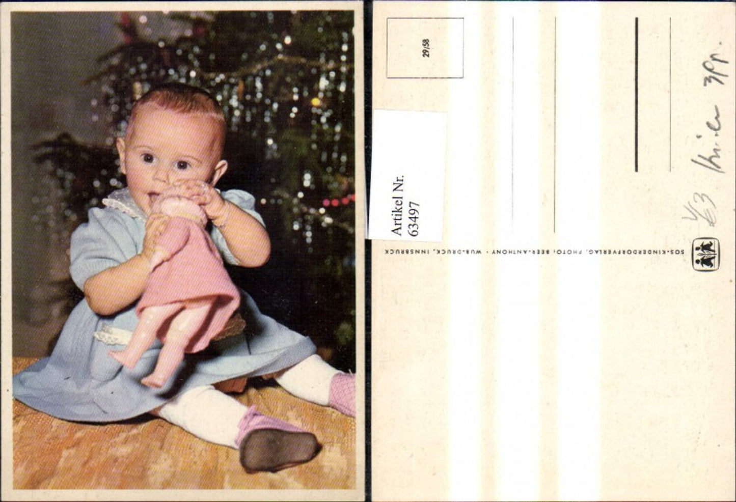 63497,SOS Kinderdorf 29/58 Mädchen m. Puppe