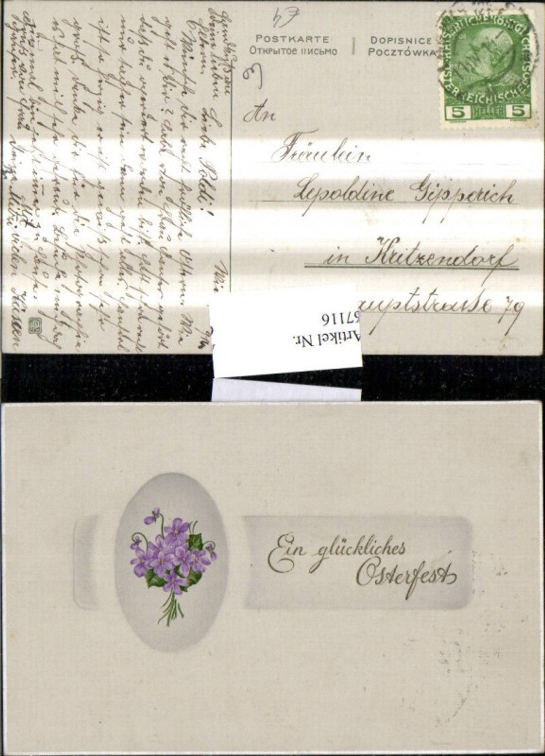 67116,Ostern Veilchen Blumen Passepartout