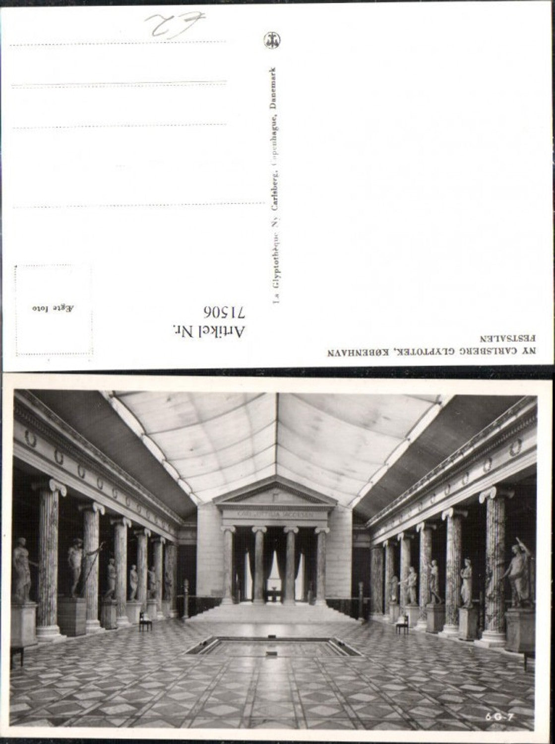 71506,Kobenhavn NY Carlsberg Glyptotek Festsalen Kopenhagen