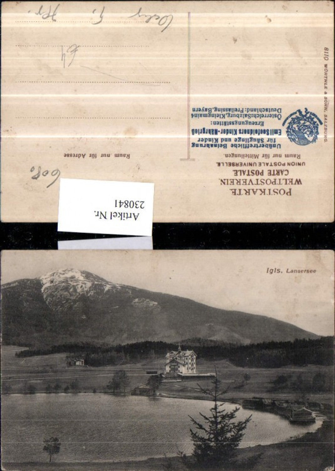 230841,Igls Lanersee Reklame Werbung Emil Seefeldners Kinder-Nährgrieß Beinahrung für Säuglinge u. Kinder