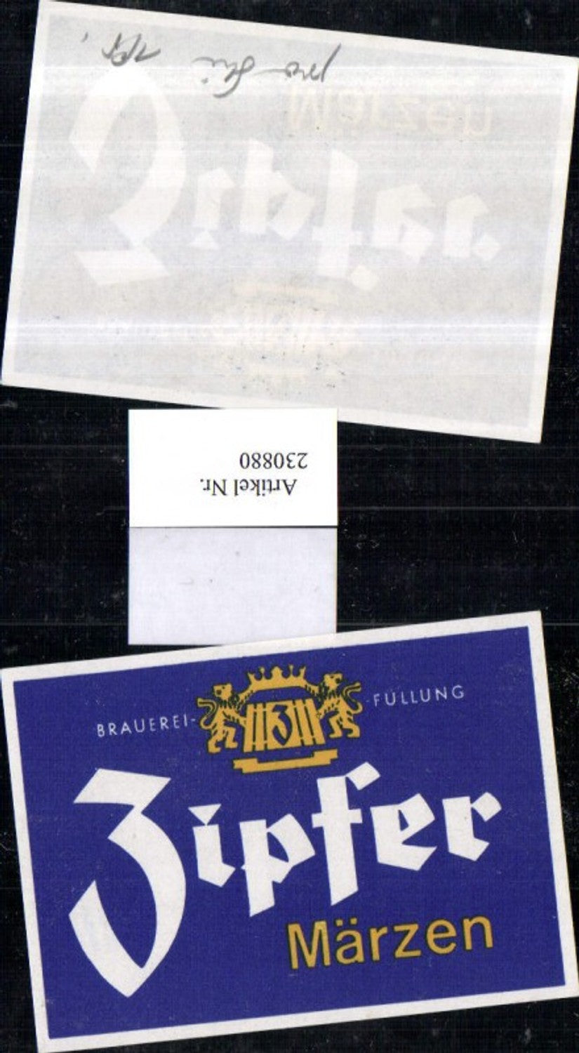 230880,Reklame Werbung Bier Zipfer Märzen