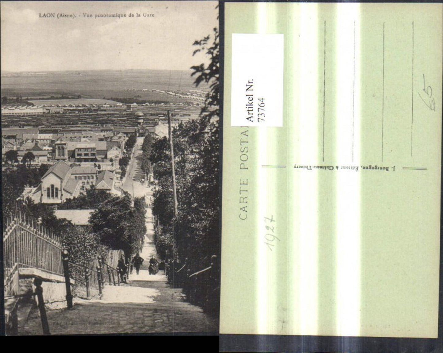 73764,Laon Aisne Vue panoramique de la Gare