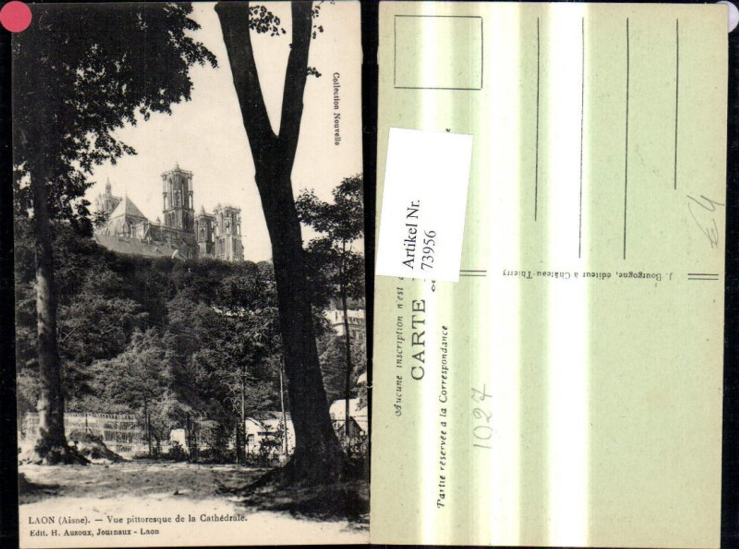 73956,Laon Aisne Vue pittoresque de la Cathedrale