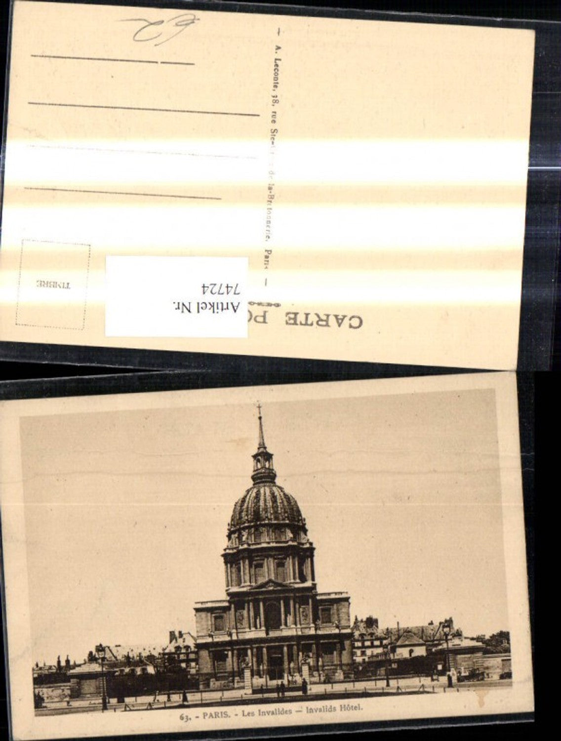 74724,Paris Les Invalides Invalids Hotel Church