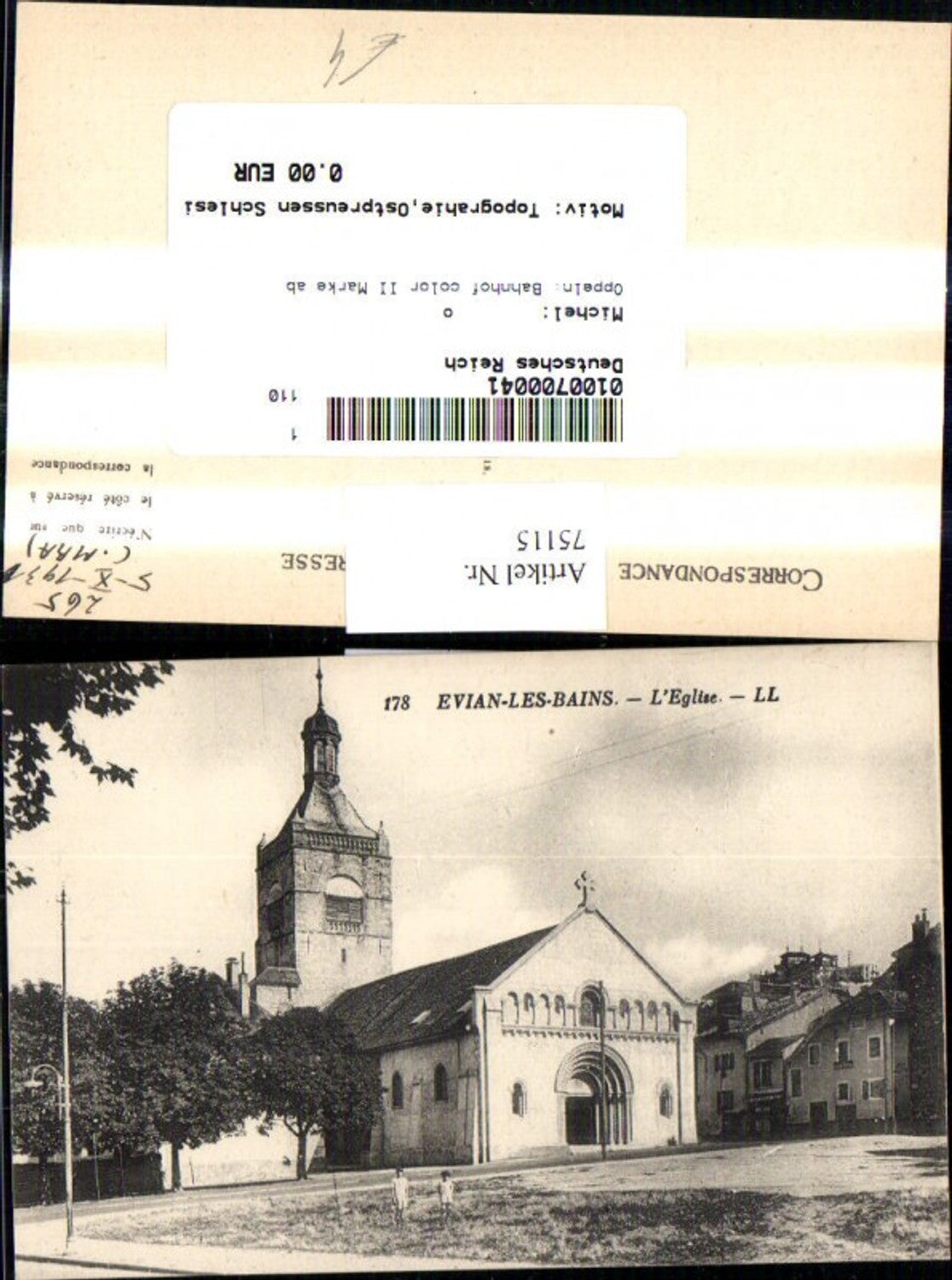 75115,Evian les Bains L Eglise Kirche