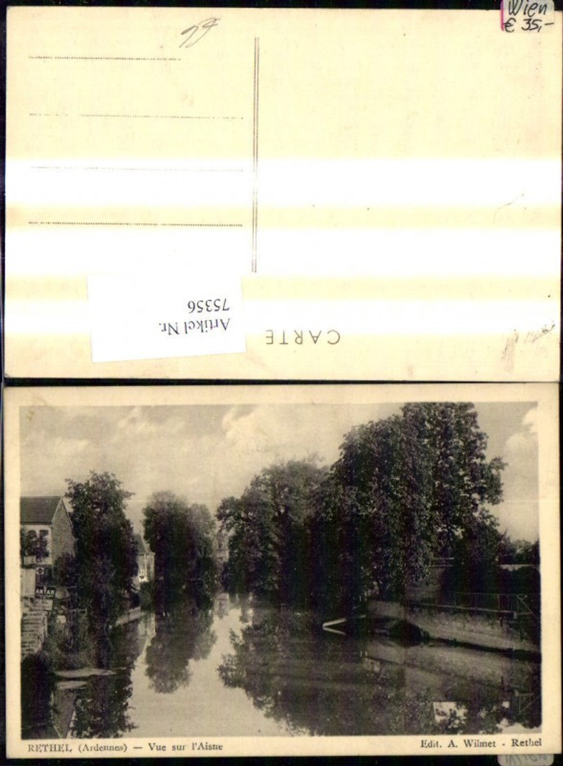 75356,Rethel Ardennes Vue sur l Aisne Fluss