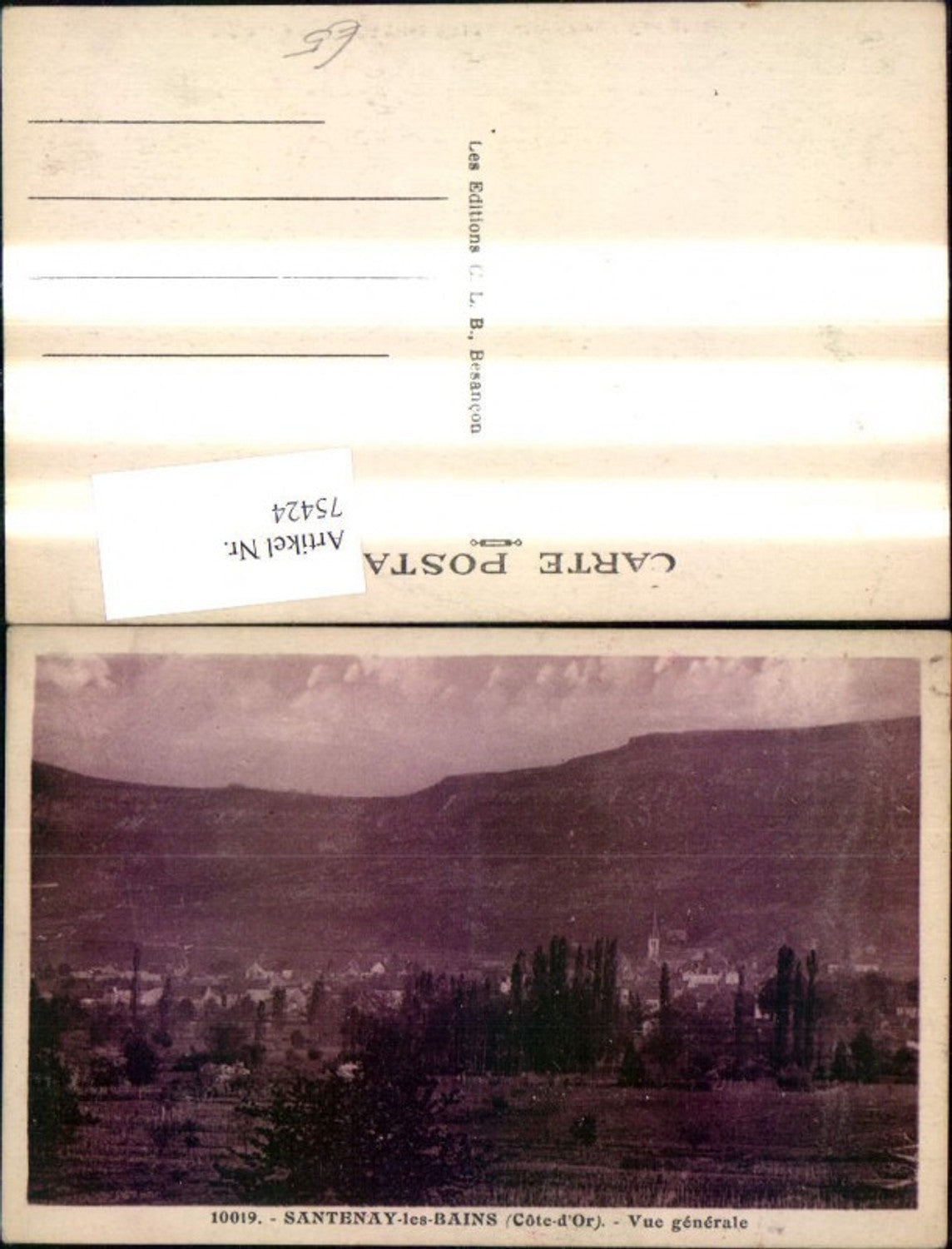 75424,Santenay les Bains Cote d Or Vue generale Totale