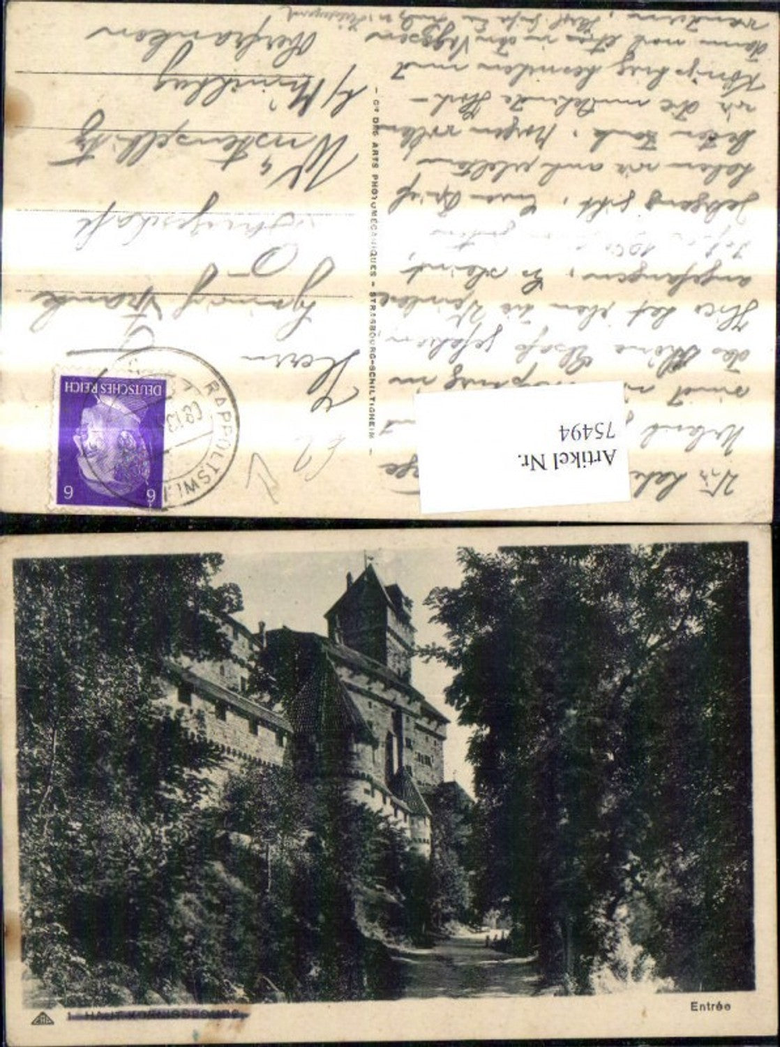 75494,Orschwiller i. Elsass Haut-Koenigsbourg Hohkönigsburg Entree Eingang Burg