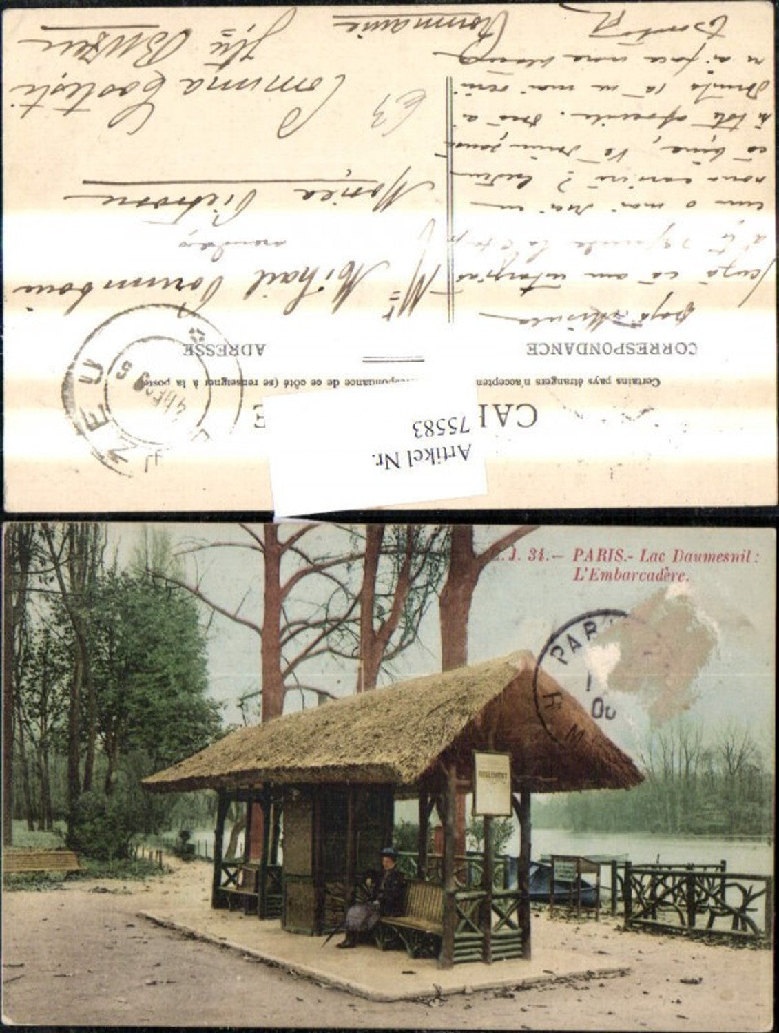 75583,Paris Lac Daumesnil L Embarcadere Haltestation Wartehaus