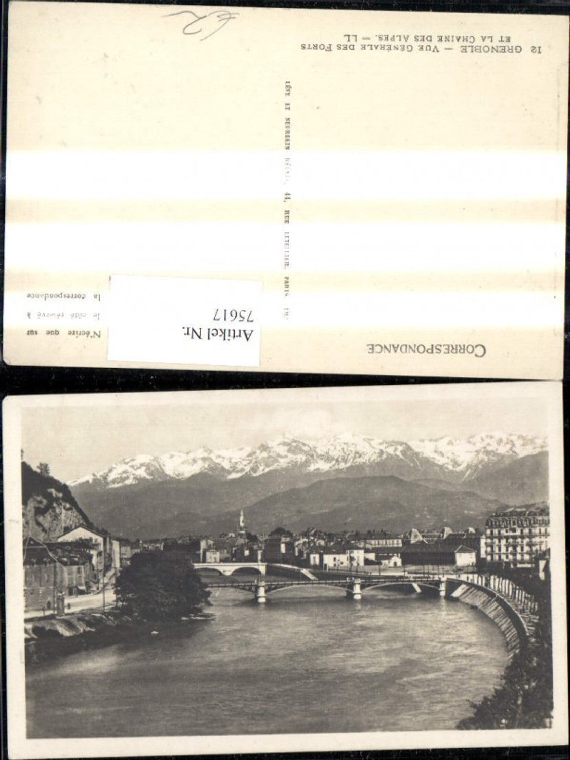 75617,Grenoble Vue generale des Forts et la Chaine des Alpes