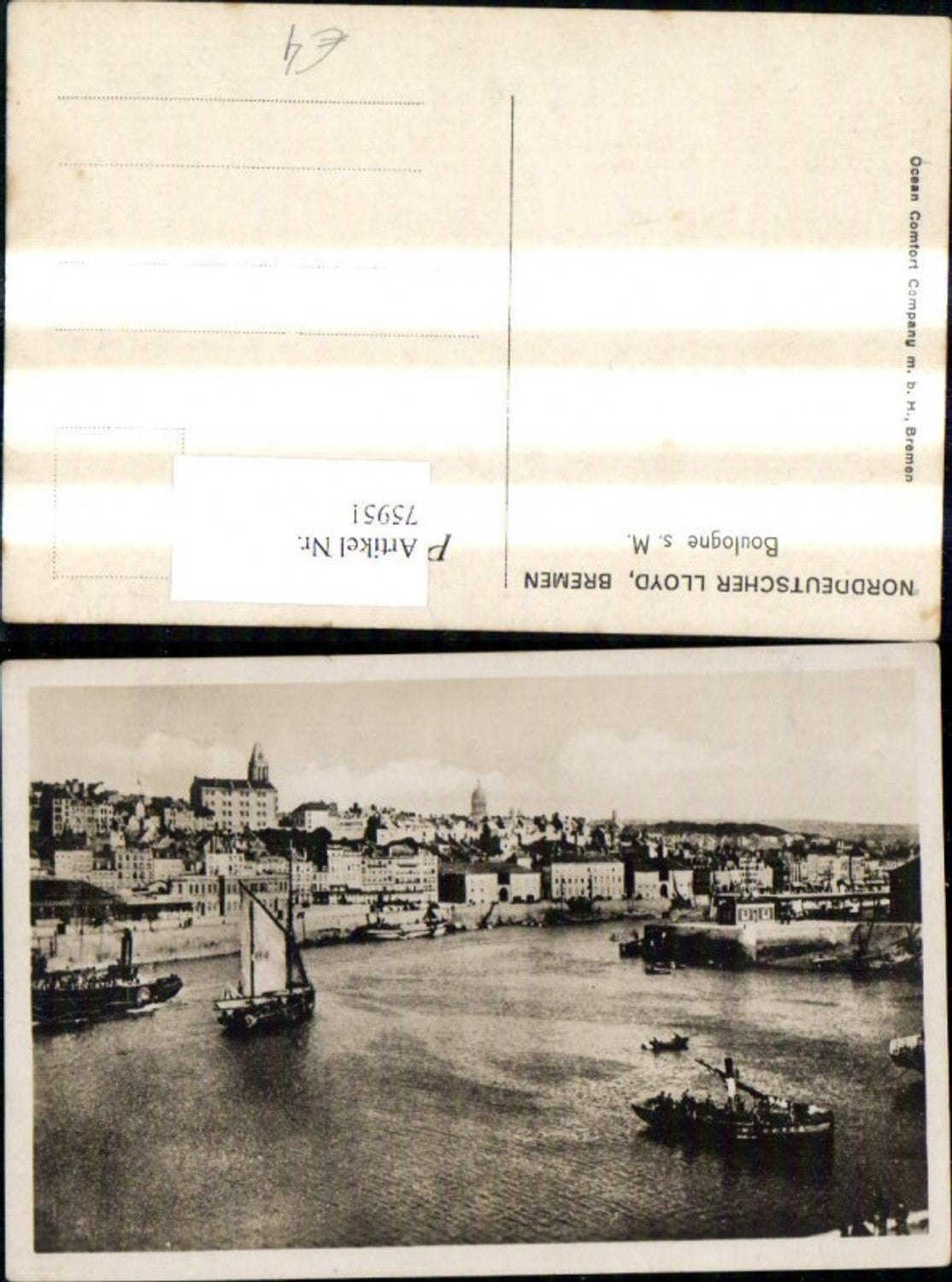 75951,Boulogne sur Mer Hafen Schiffe Dampfer