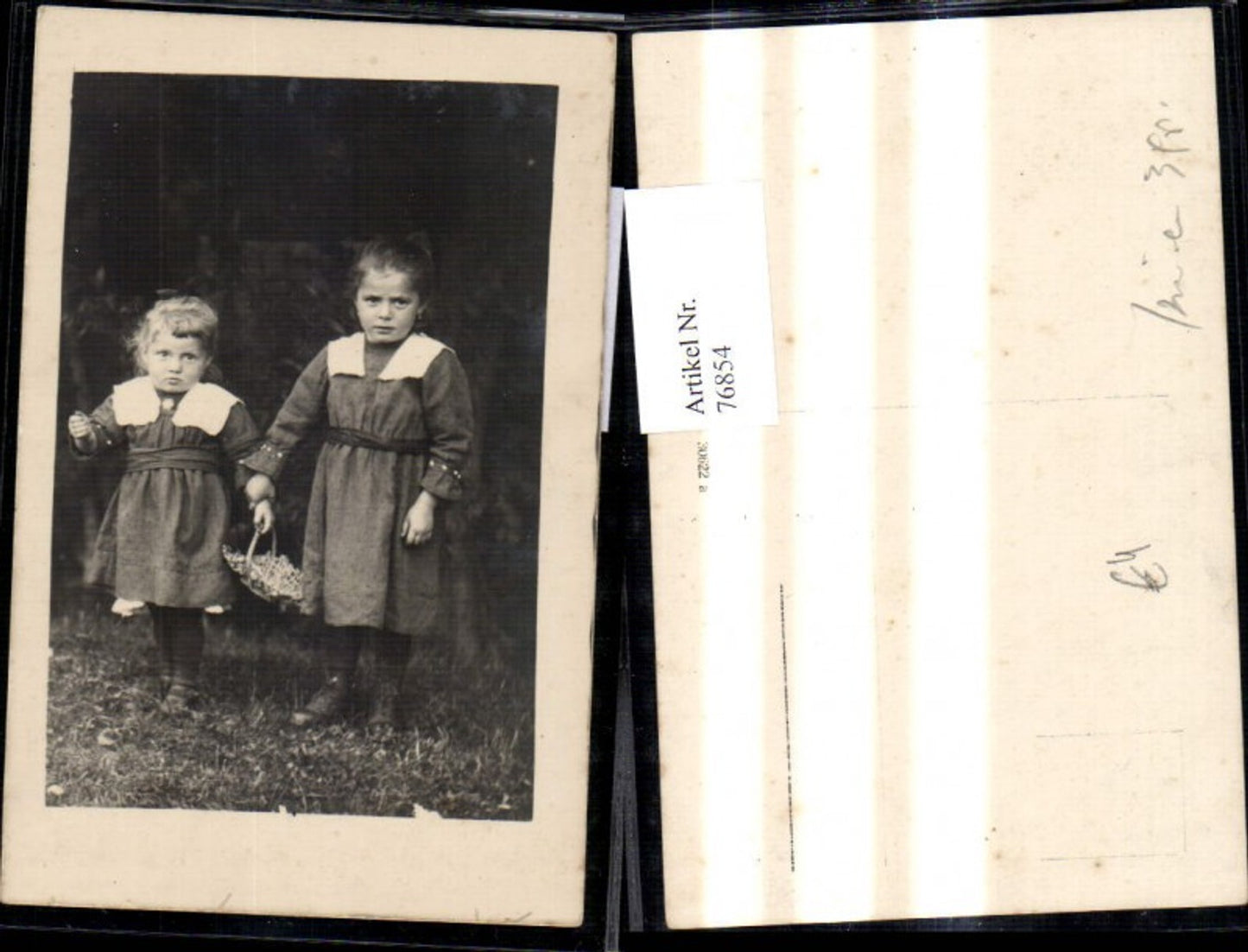 76854, Photo Ak Children Girls Dresses Basket