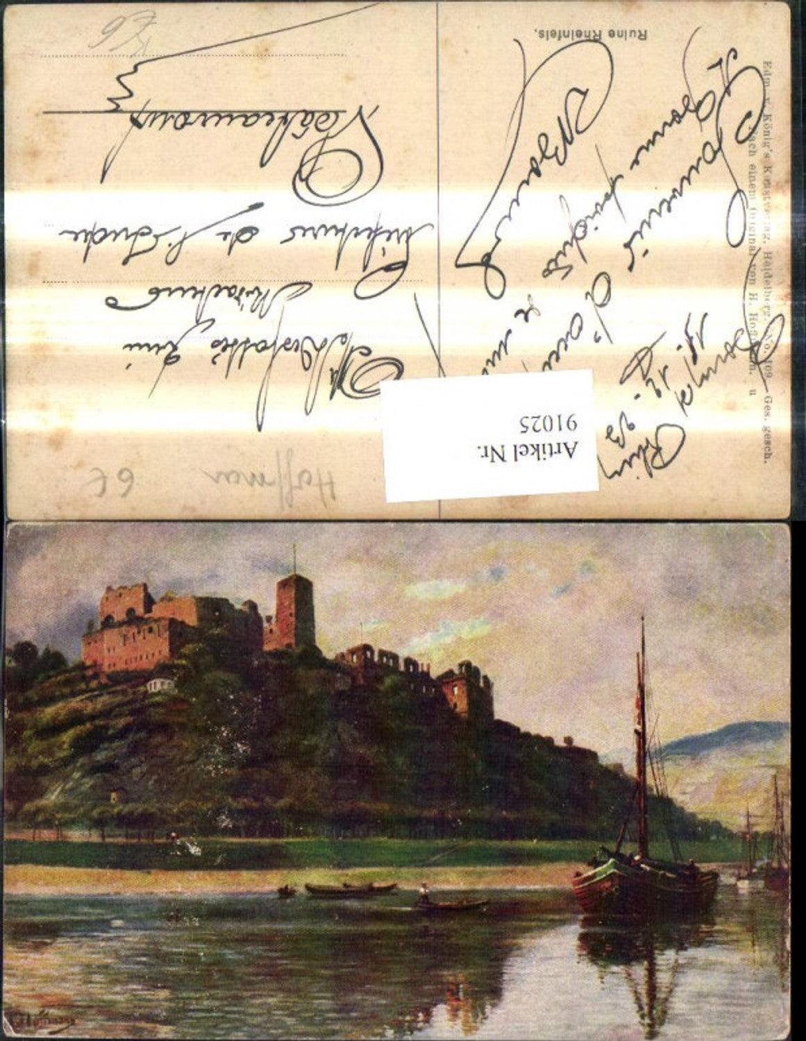 91025,Künstler Ak Heinrich Hoffmann Ruine Rheinfels