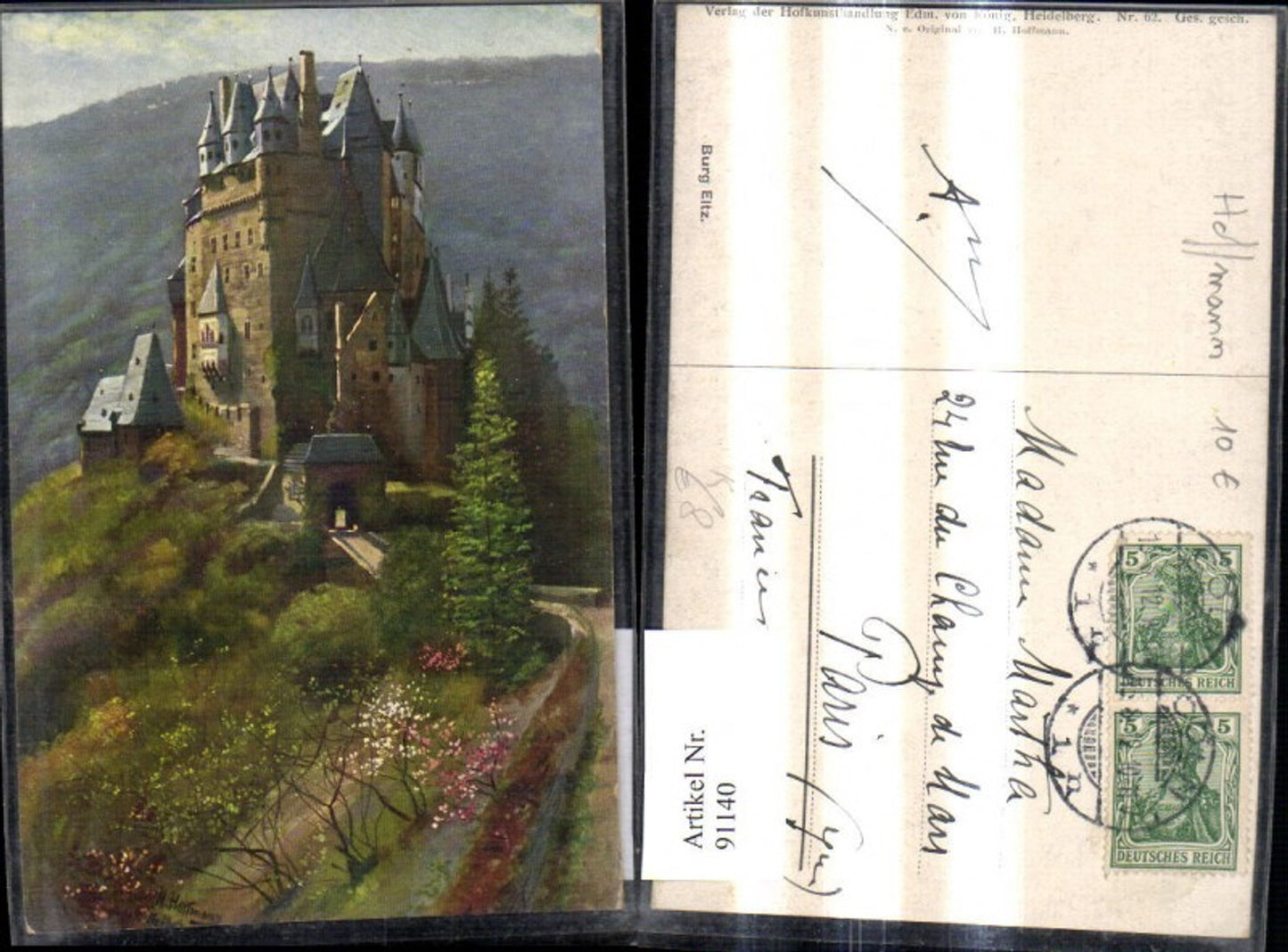 91140,Künstler Ak Heinrich Hoffmann Burg Eltz