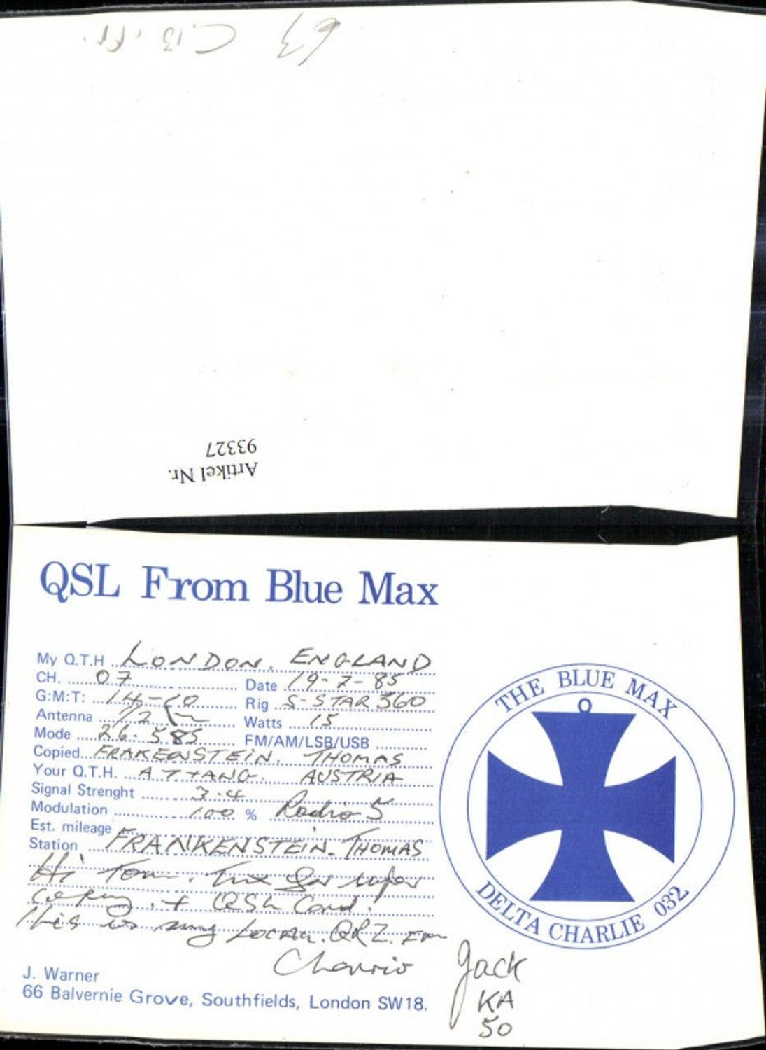 Alte Ansichtskarte – Old Postcard