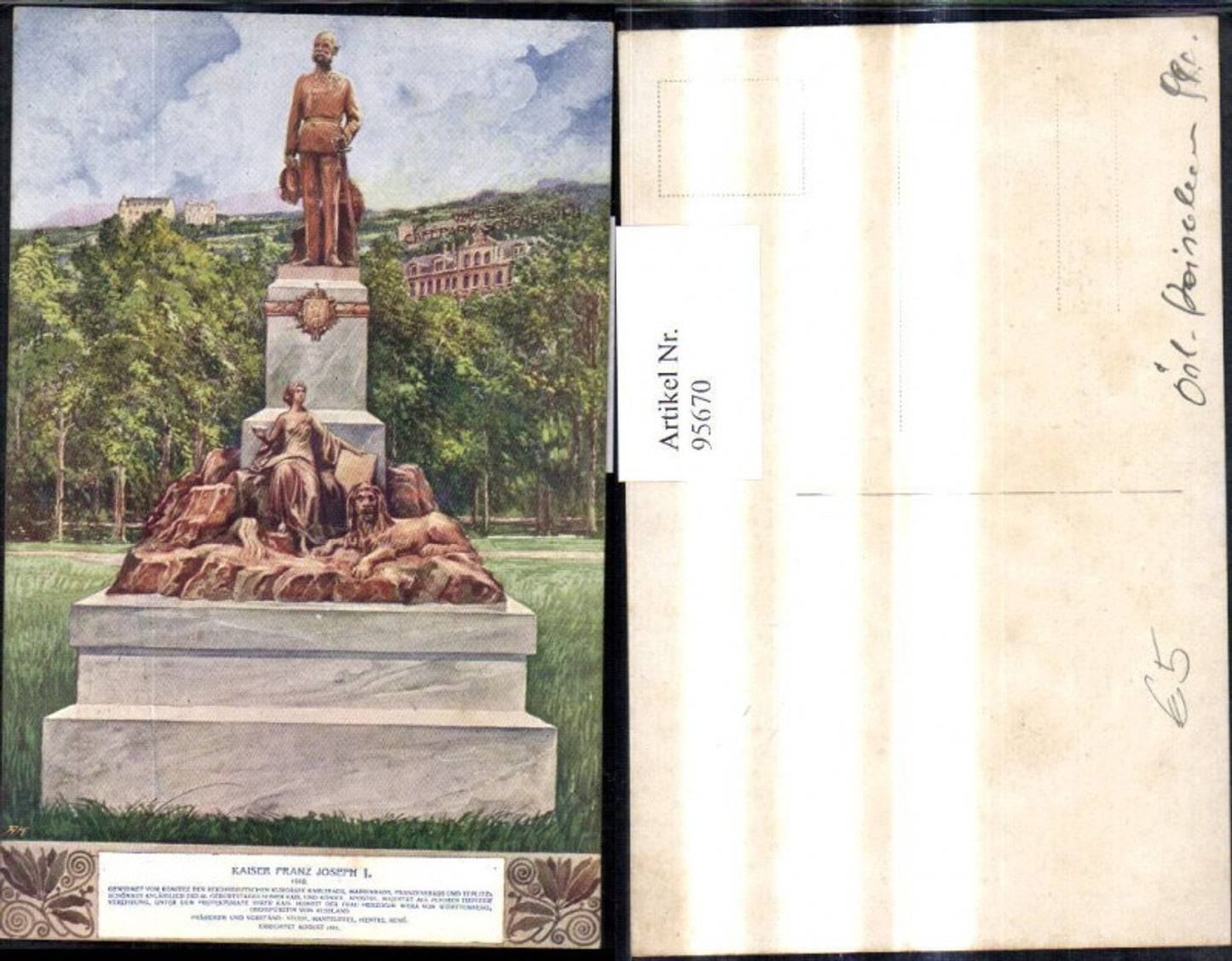 95670,Künstler Ak Kaiser Franz Josef I Denkmal