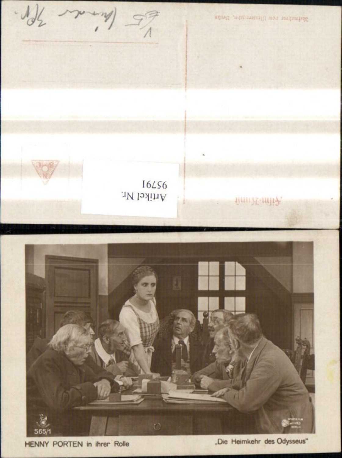 95791,Henny Porten i. Die Heimkehr des Odysseus Schauspielerin pub Filmsterne 565/1